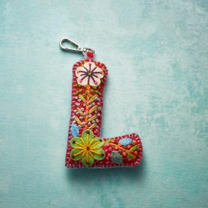 Fleur De Felt Initial Clip - Multi, L